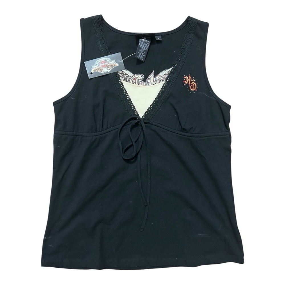 Harley-Davidson Black Tank with Embroidered Detail